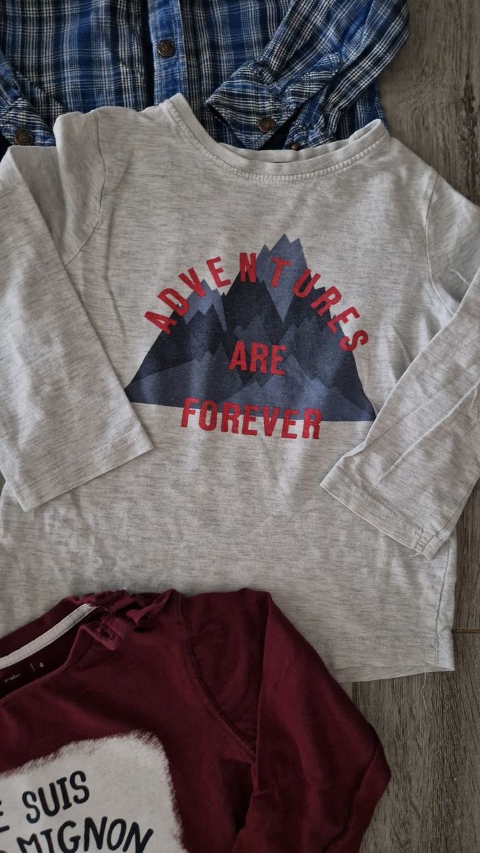 Lot de 3 tee shirt manche longue + 2 chemises taille 4 ans - photo numéro 6