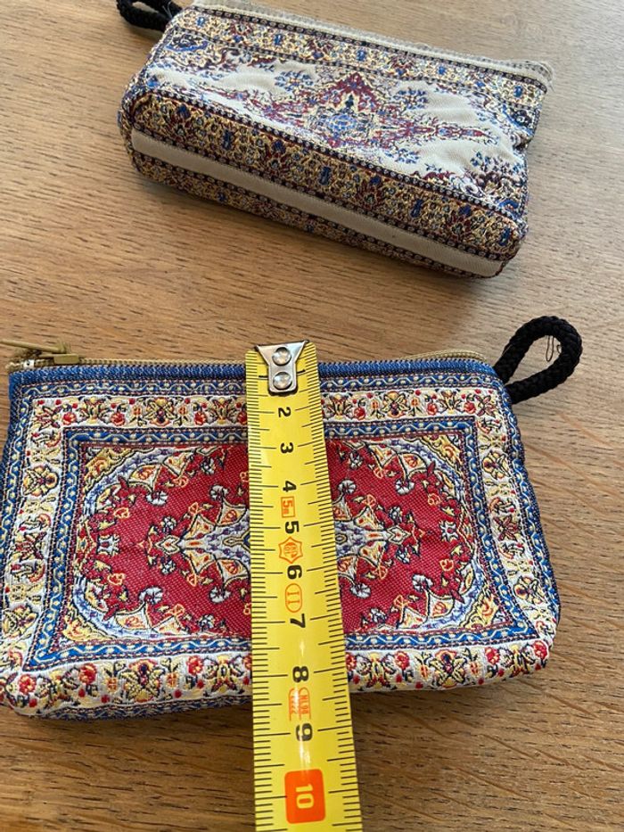 Lot de deux porte-monnaies brodés indiens - photo numéro 10
