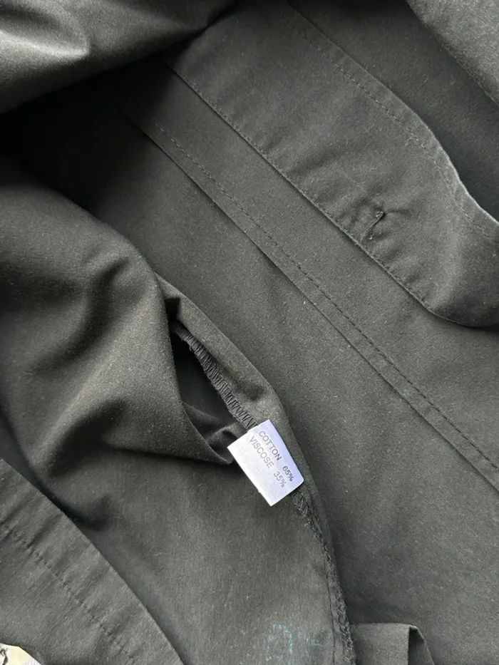 Chemise vintage à motifs loup noire et bleu taille XL - photo numéro 9