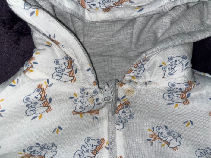 Sweat à capuche zippé réversible bébé garçon taille 9 mois - photo numéro 5