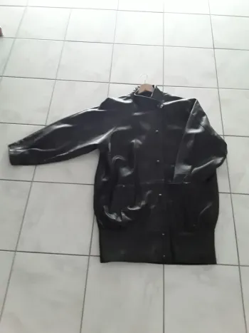 Manteau cuir noir