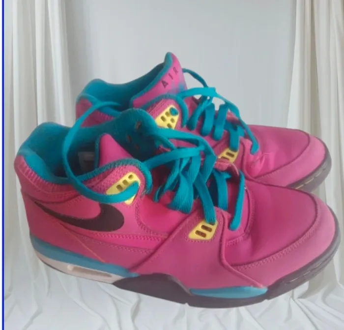 💓basket femme Nike air flight limité rose bleu pointure 38 rare sport sneakers collection