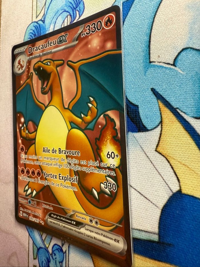 Carte Pokémon Dracaufeu EX 183/165 Full Art MEW 151 FR - photo numéro 4