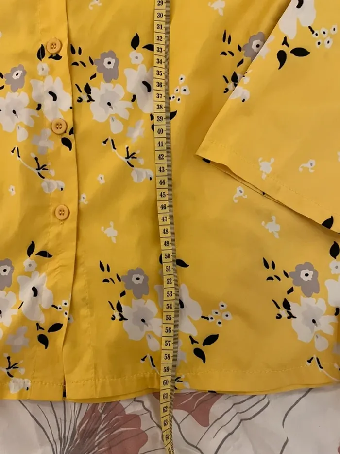 Chemise jaune fleuri - photo numéro 5