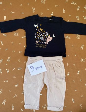 Jogging + teeshirt 9 mois