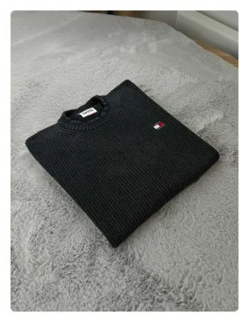 Pull Tommy Jeans en maille noir anthracite M