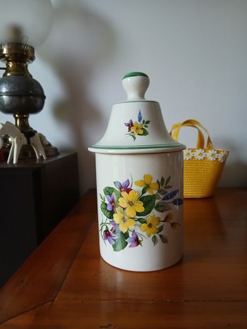 Ancien[années 70] Pot Faïence Longchamp numéroté