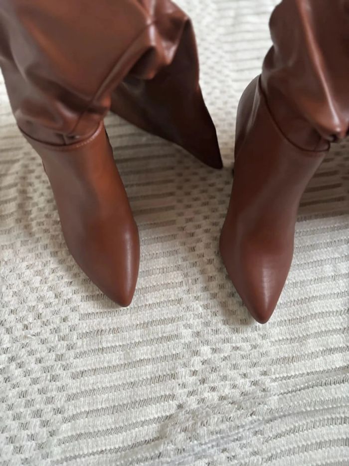 Bottes hautes femme marron taille 37 - photo numéro 3