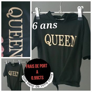 Tee-shirt fille 6 ans queen