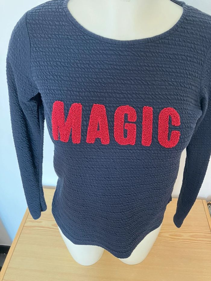 Haut bleu marine femme taille S camaïeu - photo numéro 2