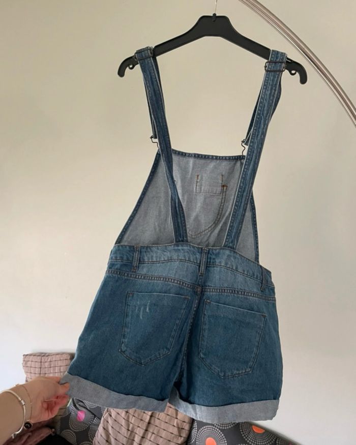Salopette short kiabi effet usé - photo numéro 7
