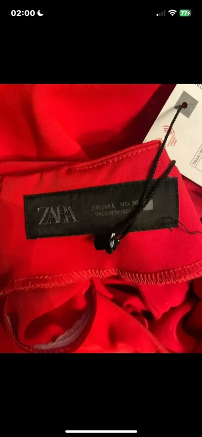 Robe rouge droite Zara taille 40 neuve - photo numéro 5