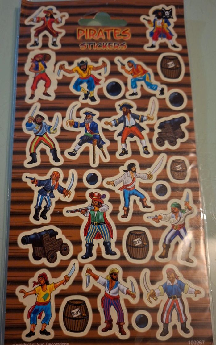 Set de 24 stickers pirates - photo numéro 2
