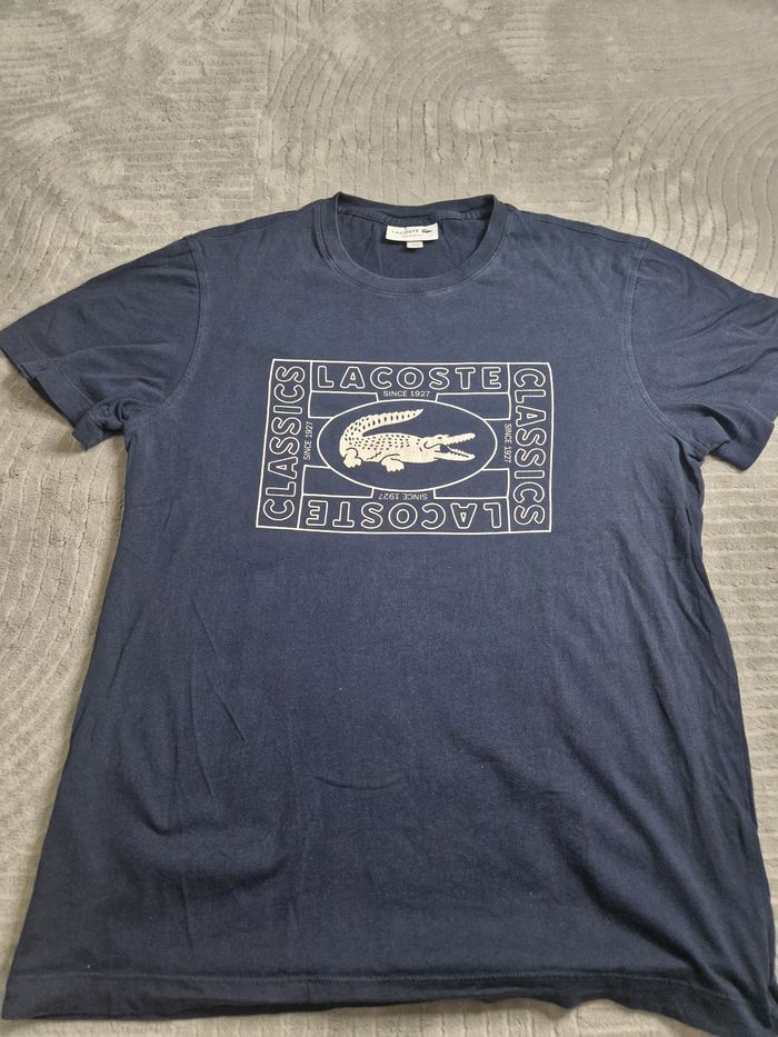 T-shirt Lacoste bleu marine - photo numéro 2