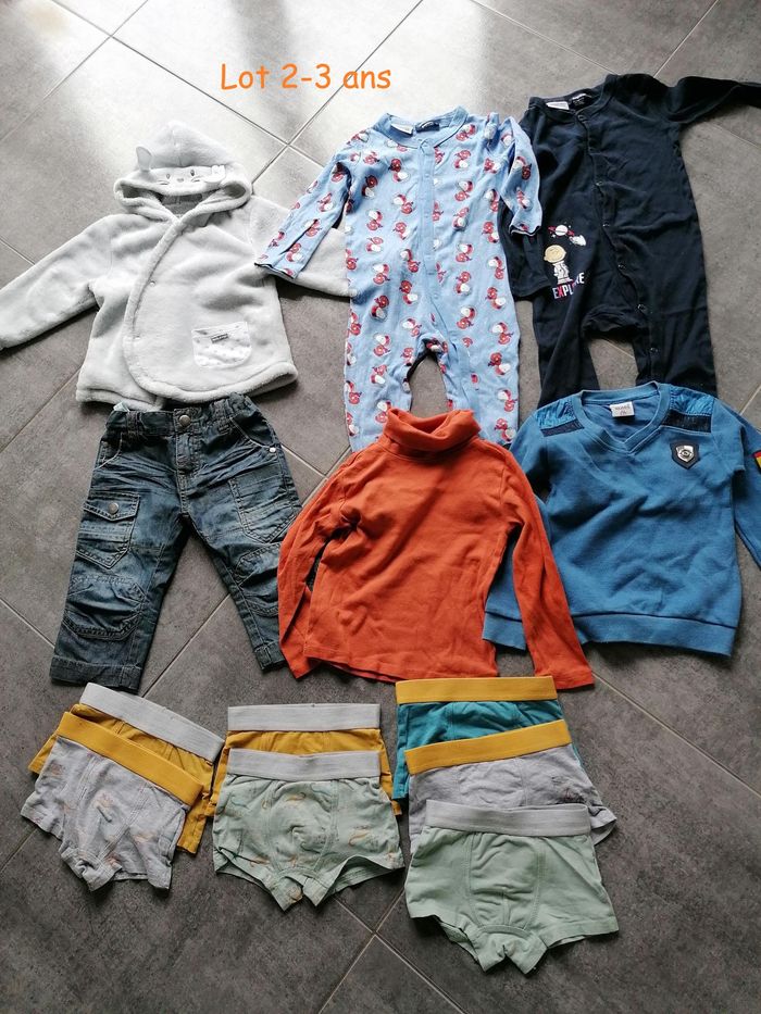 Lot 2-3 ans pantalon pyjama tee shirt boxer