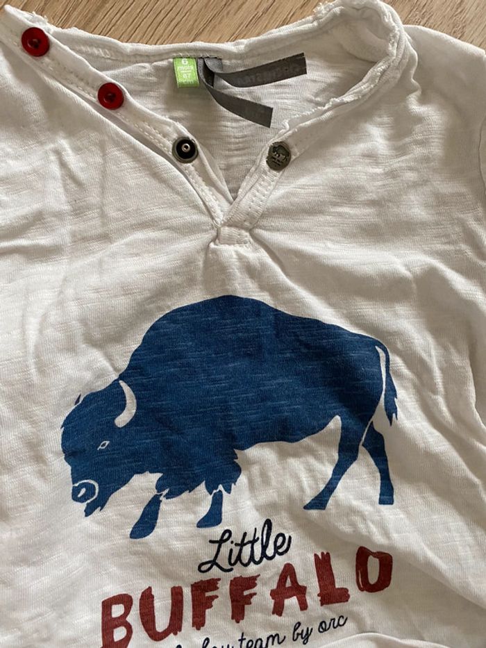 Lot de 5 t-shirts manches longues orchestra 6 mois très bon etat - photo numéro 4