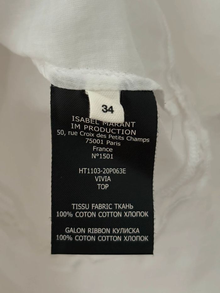 Blouse blanche Vivia Isabel Marant / taille XS - photo numéro 4