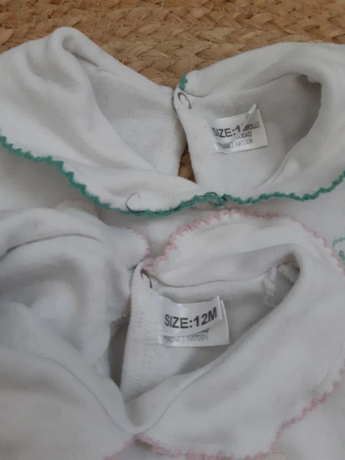 Lot de 2 bodies manches courtes 12 mois - photo numéro 4