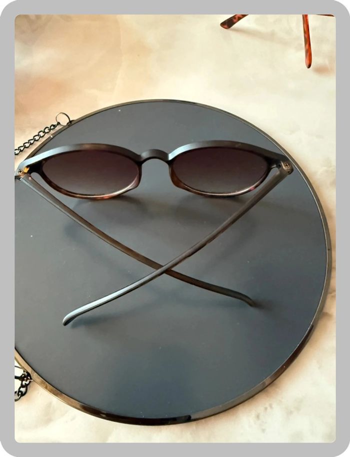 Lunette de soleil ronde léopard - photo numéro 4