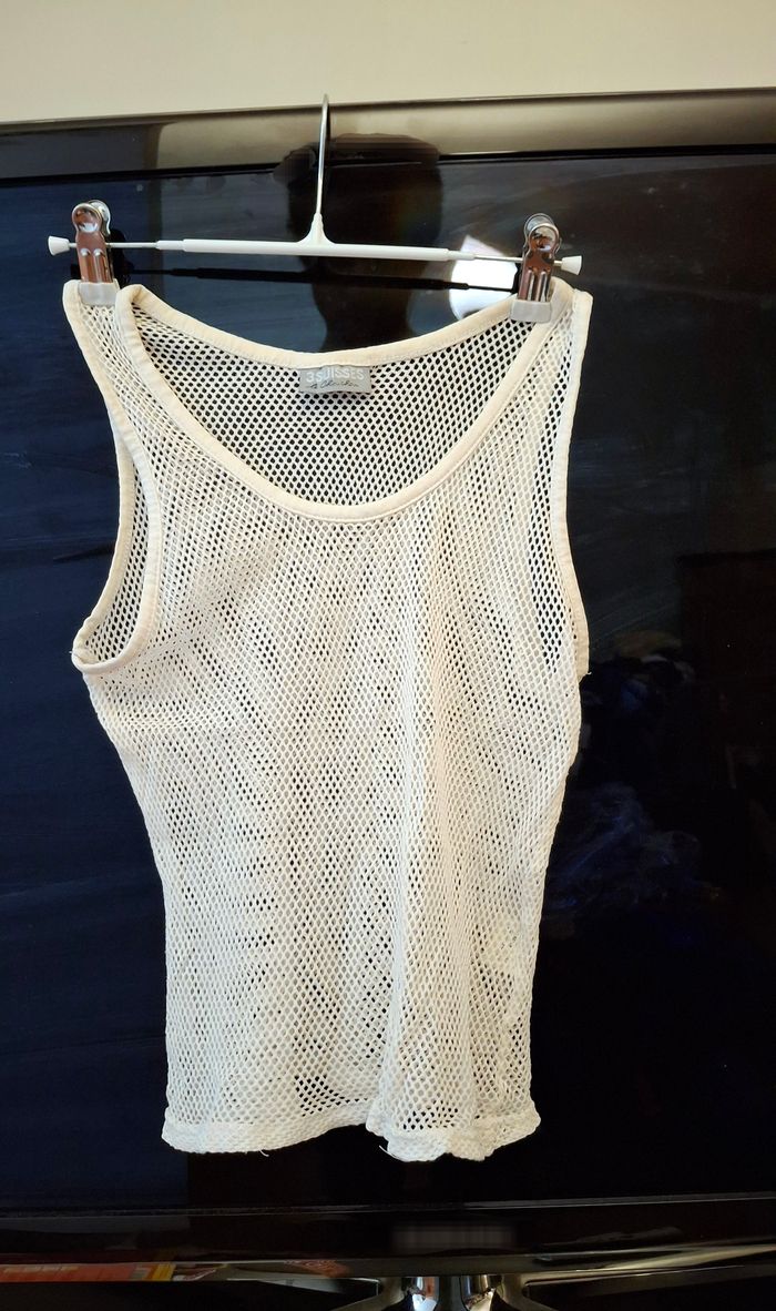 Débardeur blanc "filet", taille 14 ans, 3 Suisses - photo numéro 1