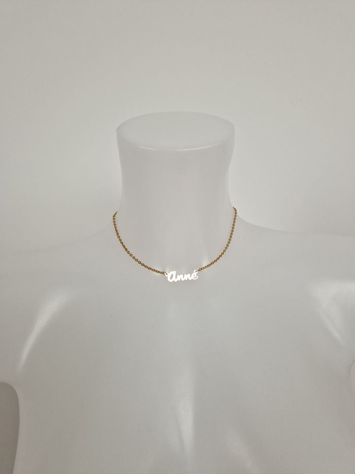 Collier doré prénom Anne