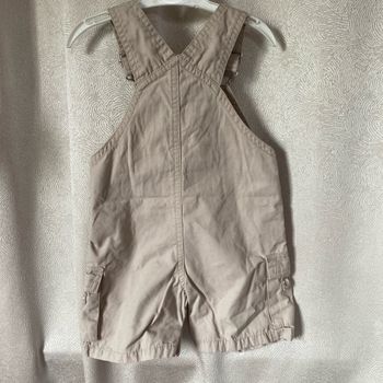 Salopette short cargo 6 mois Texbasic