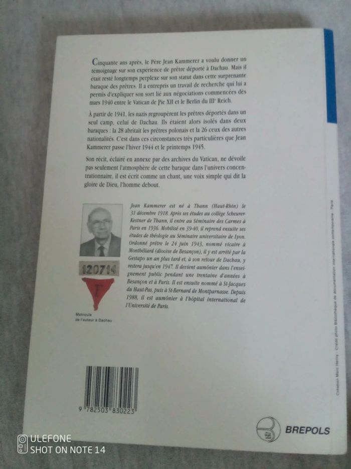 La baraque des prêtres de Dachau Jean kammerer - photo numéro 2