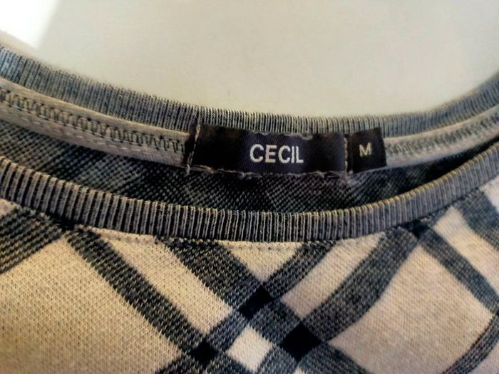 Pull fin à carreaux – Cecil – Taille M - photo numéro 7