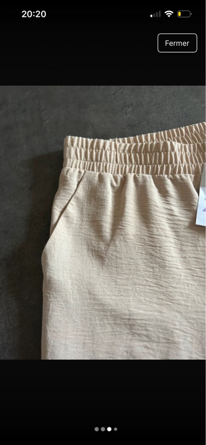 Pantalon large beige - photo numéro 2