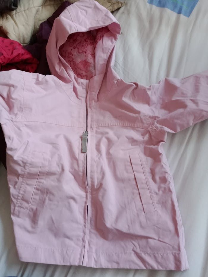 Veste manteau, blouson,imperméable quechua 4 ans rose Decathlon
