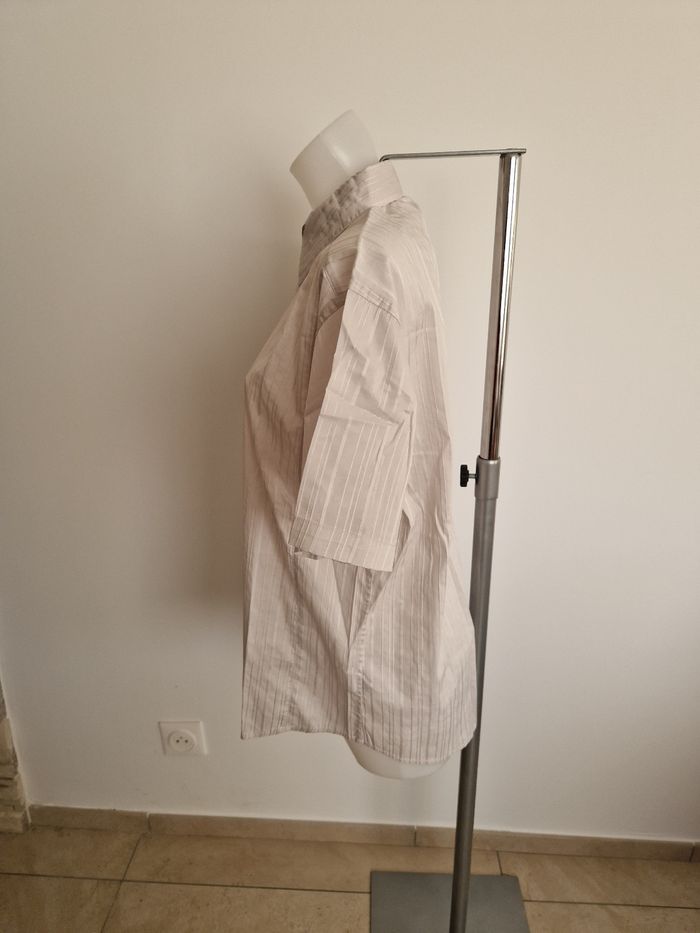 Chemise homme gris clair rayé blanc, Armand Thiery - photo numéro 3
