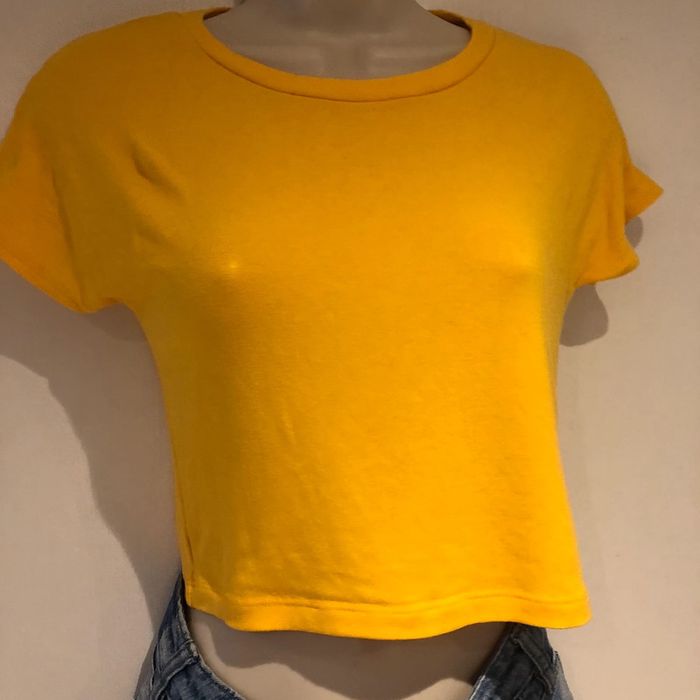 T-shirt court Zara trafaluc jaune taille S - photo numéro 18