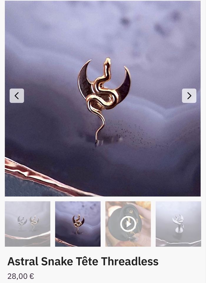 Astral Snake Tête Threadles - photo numéro 3