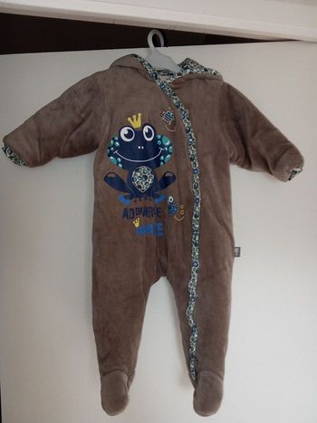 Combinaison , combipilote hiver marque petit béguin garçon en 9 mois, motif, hiver, polaire, chaude