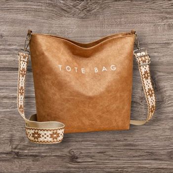 Sac bandoulière Tote Bag marron clair 