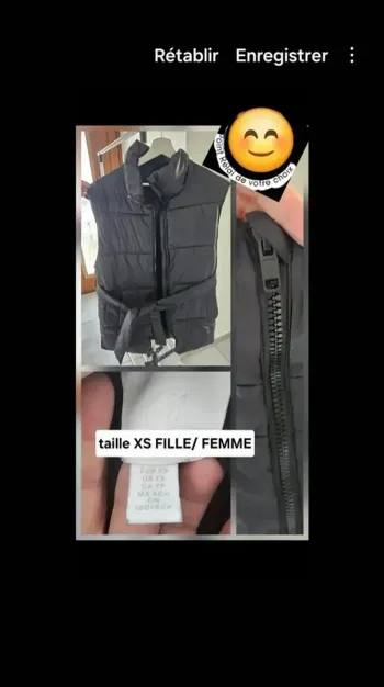 Doudoune sans manche fille ado femme hm