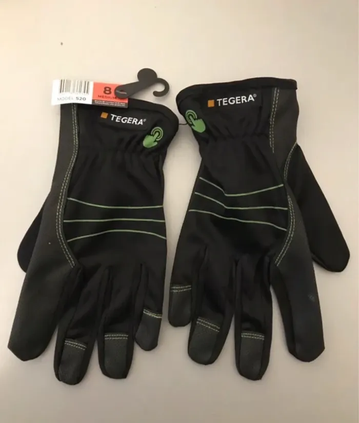 Gans professionnelles tactile verte et noir taille S médiums