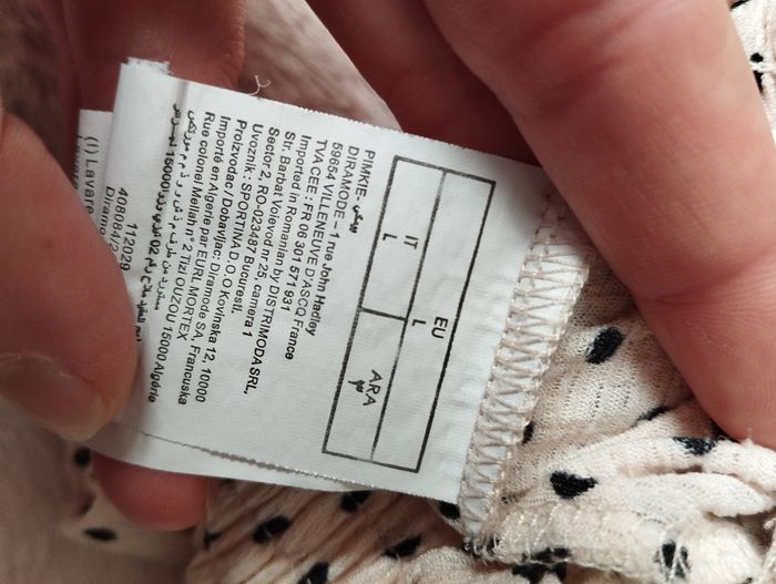 Haut épaules dénudées beige a pois noir Pimkie L - photo numéro 6