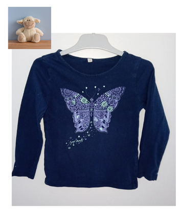 T-shirt été 2/3 ans Tex motif Papillon