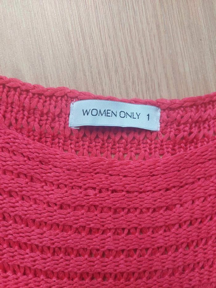 Pull maille framboise T1 Women Only TBE 👄 - photo numéro 3