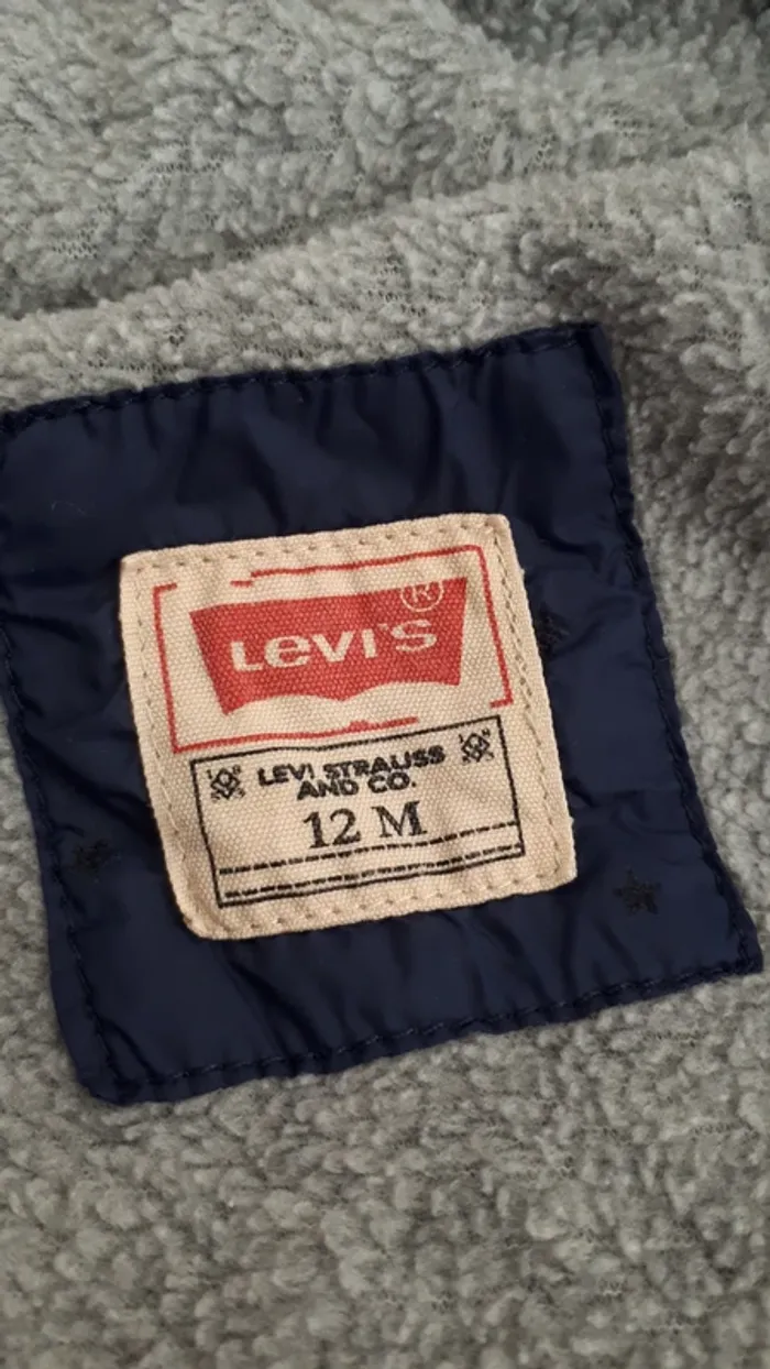 Blouson doudoune manteau levi's 12mois - photo numéro 2