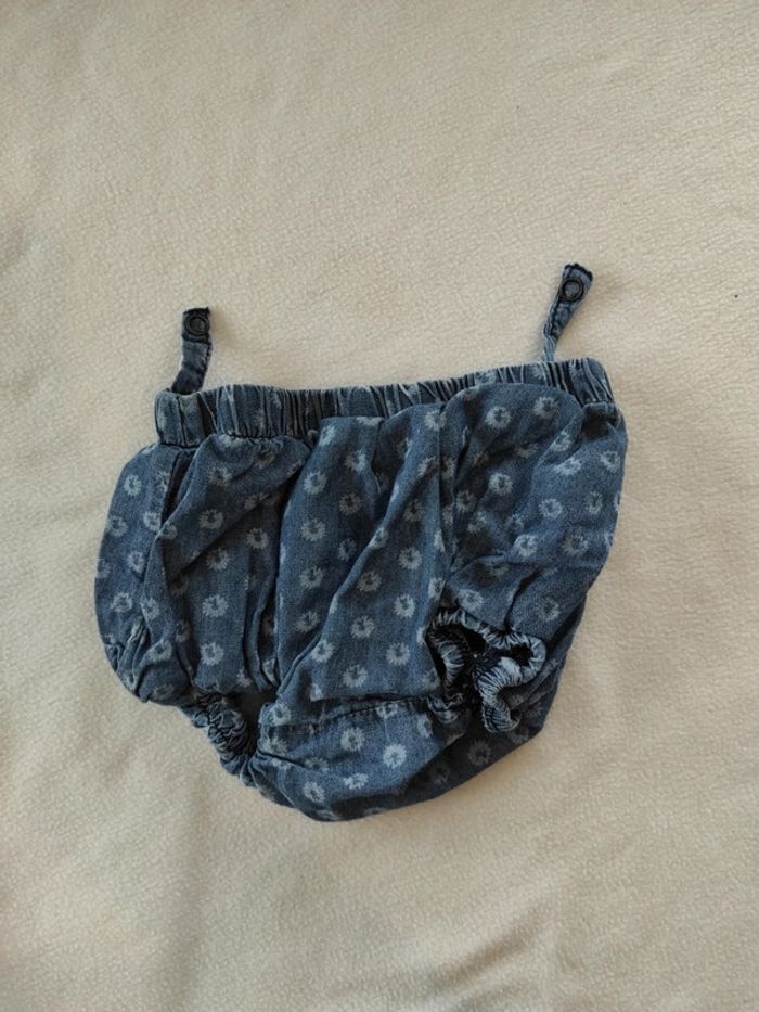 Ensemble été débardeur bleu turquoise glace et culote fille 23 mois - photo numéro 7