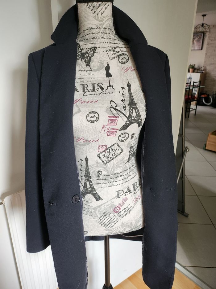 Sublime Manteau Caban noir de marque Kookai et de taille 36 - photo numéro 5