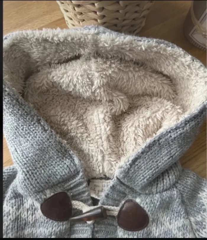 Gilet chaud veste laine Zara fille 12/18 mois - photo numéro 6