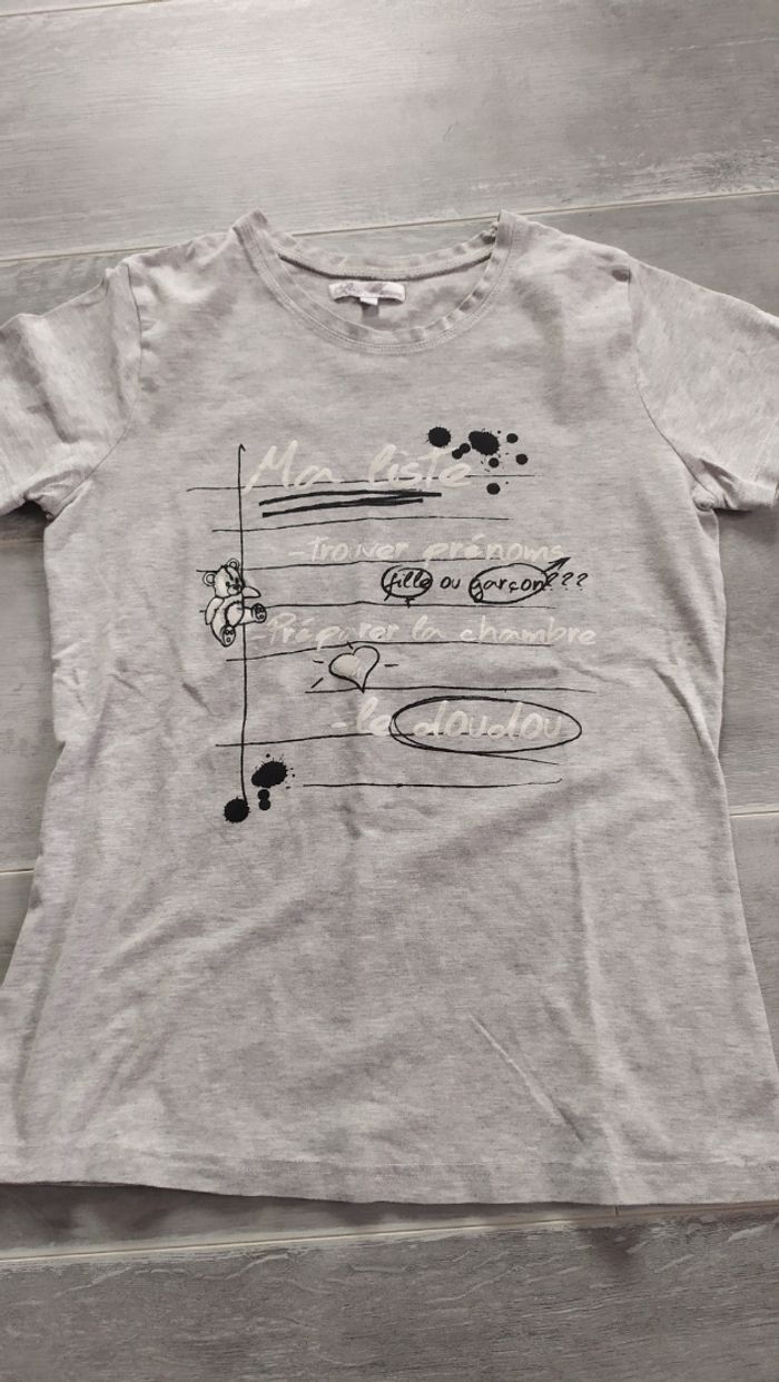 2 t-shirts grossesse en taille S - photo numéro 2