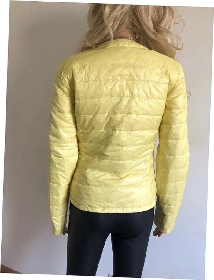 Veste matelassée réversible bleue marine ou jaune Morgan taille 36 jamais portée - photo numéro 13