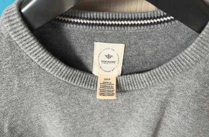 Pull gris dockers - photo numéro 3