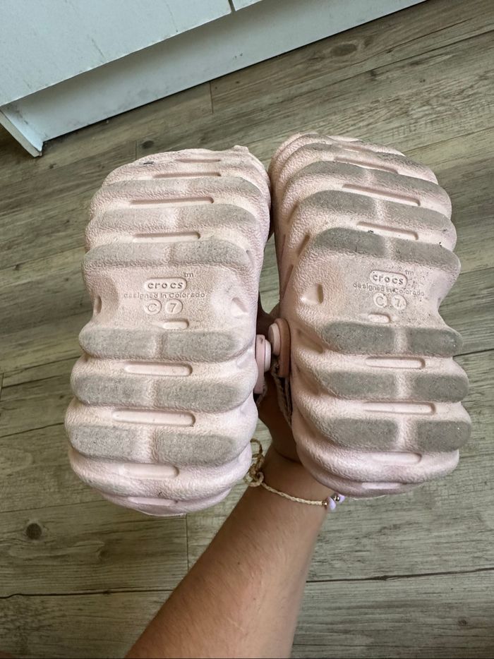 Crocs echo rose pâle C7 taille 23/24 - photo numéro 7