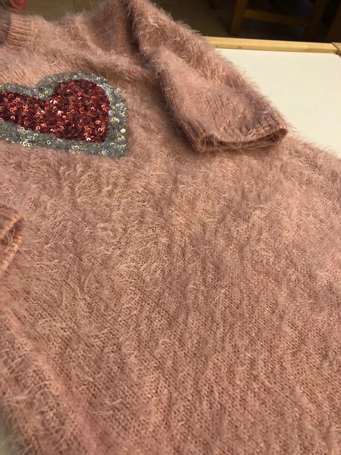 Robe pull avec coeur en sequins - photo numéro 2