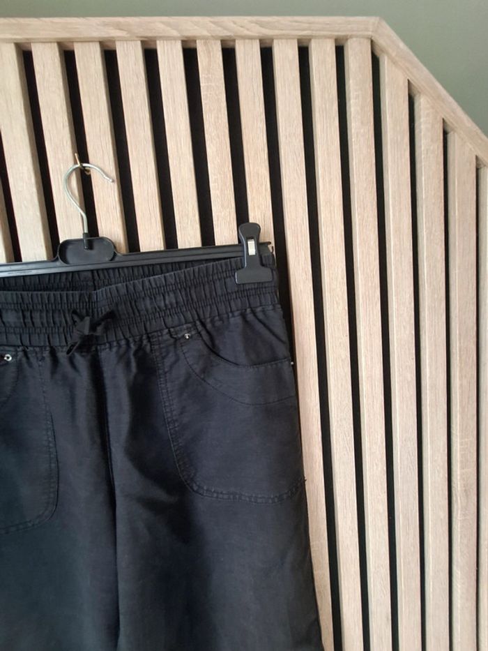Pantalon jambes larges sarouel noir T 38 Etam - photo numéro 3